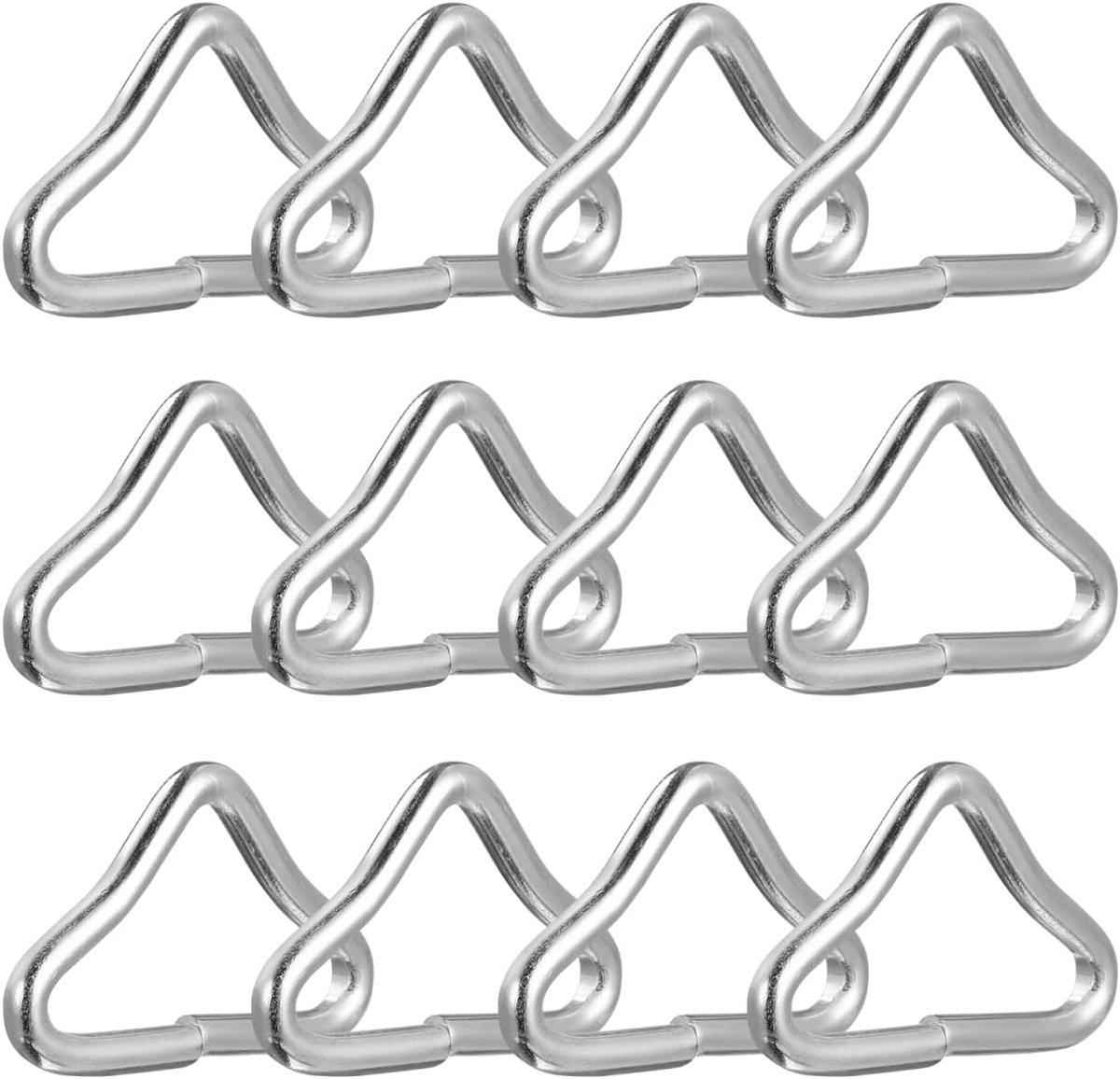 SnelShoppen - Trampoline Buckles Bungee Bed Accessoires - 20 Stuks IJzeren Ringen voor Trampoline Bungee Bed Mesh - Weerbestendige Triangle Ringen voo