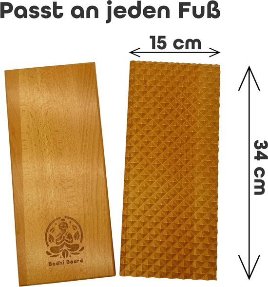 SnelShoppen - Sadhu Board Nagelbord voor Voeten - Houten Acupunctuur Massage voor Yoga en Meditatie - 34x15 cm - B-Ware/Second Choice van Snelshoppen — afbeelding 3