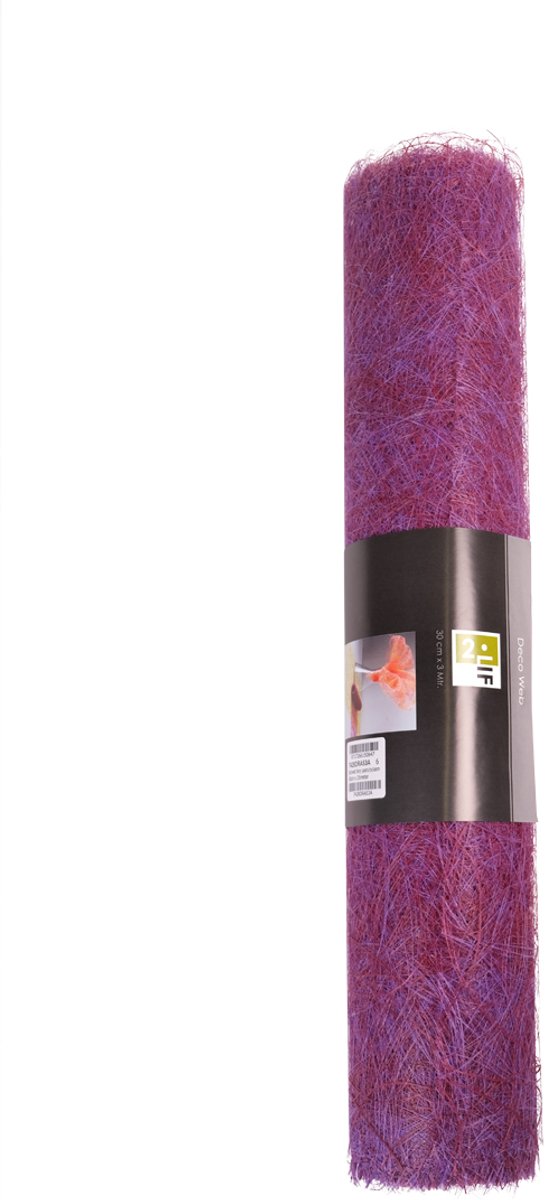 Decoweb Fancy Tafelband paars/cyclaam 60cmx25mtr