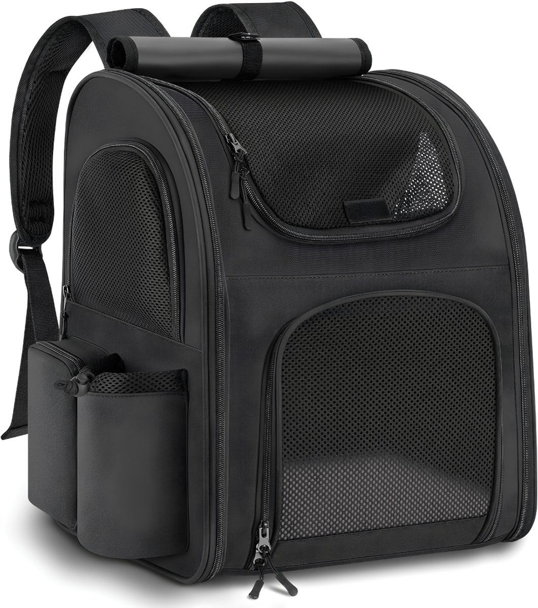 SP® Hondenrugzak - Tot 10kg - Huisdierenrugzak - Huisdier Transporttas - Zwart - 35cm x 28cm x 42cm