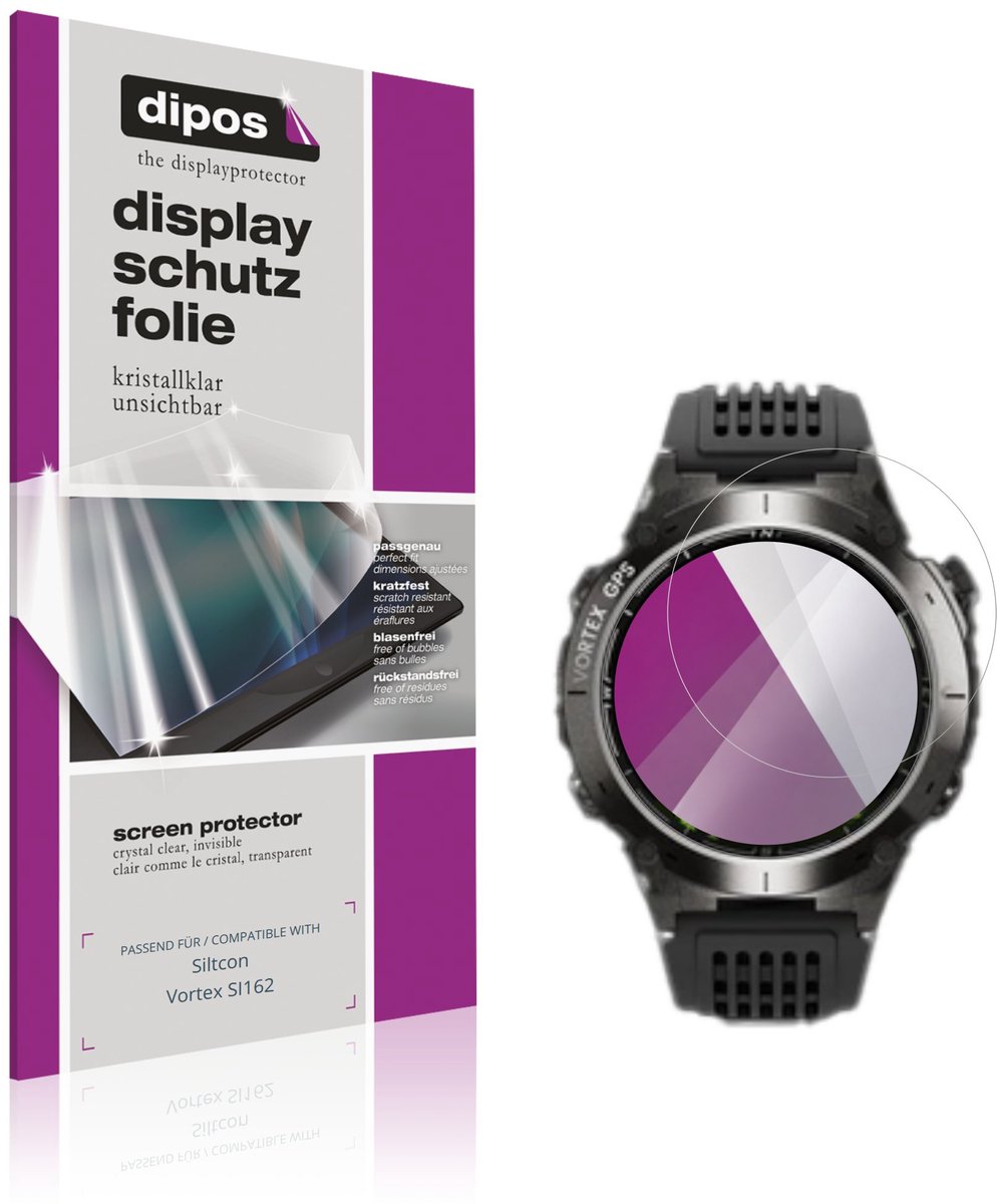 dipos – 6x Beschermfolie geschikt voor Siltcon Vortex SI162 | Krasbestendige & heldere Screenprotector Ultra-Thin