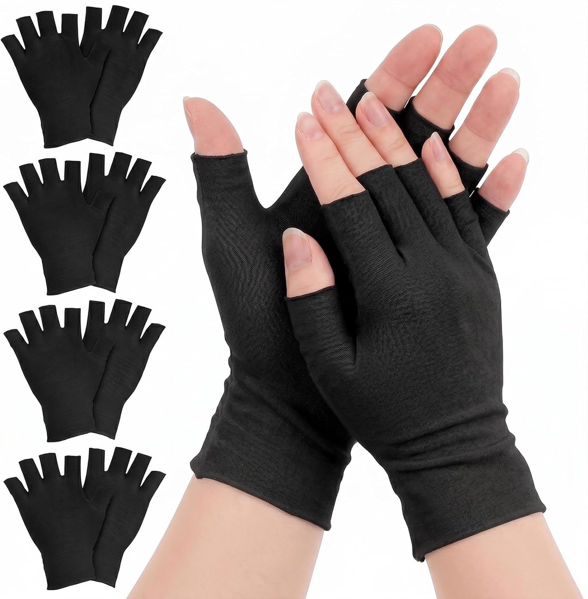 KZQ 5 Paar Katoenen Hydraterende Handschoenen Voor Droge Handen, Nachtrust, Touchscreen En Spa Verzorging