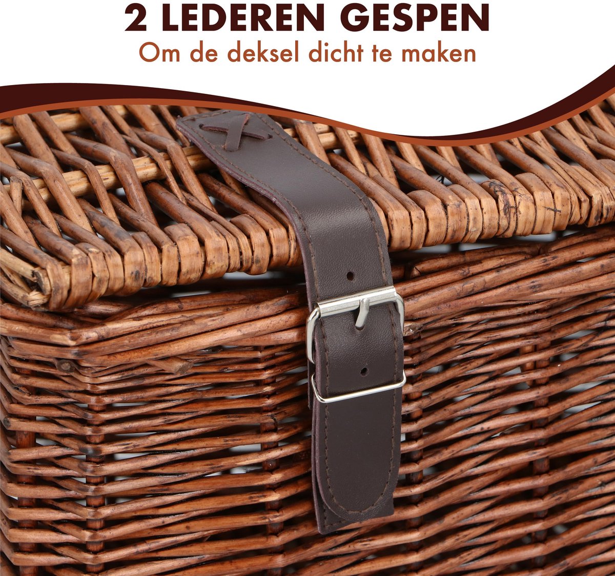 SnelShoppen - Rieten Fietsmand 30L - Rotan Stuurmand - Bakkersmand 45 x 30 x 25 cm - Fietsaccessoires voor Volwassenen, Oma Fiets, Stadsfiets en Trans