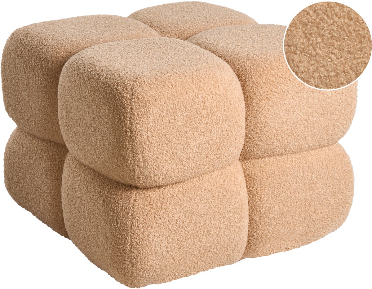 CALIENTE - Poef - Beige - Bouclé