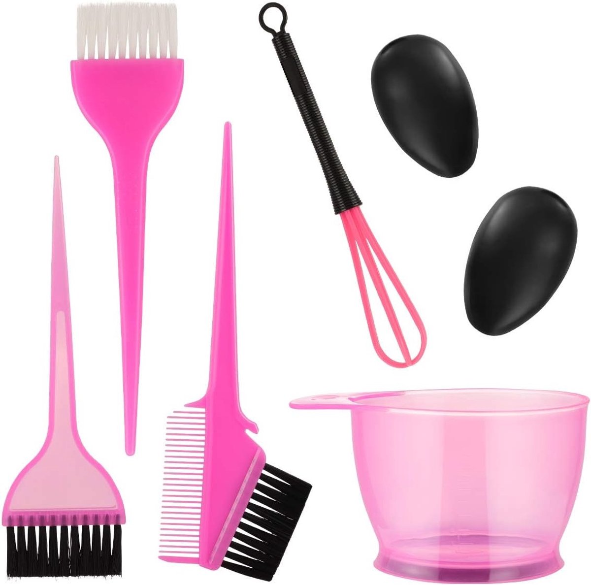 Professionele haarkleur set met kwast en accessoires - 6-delige set voor perfect haar kleuren