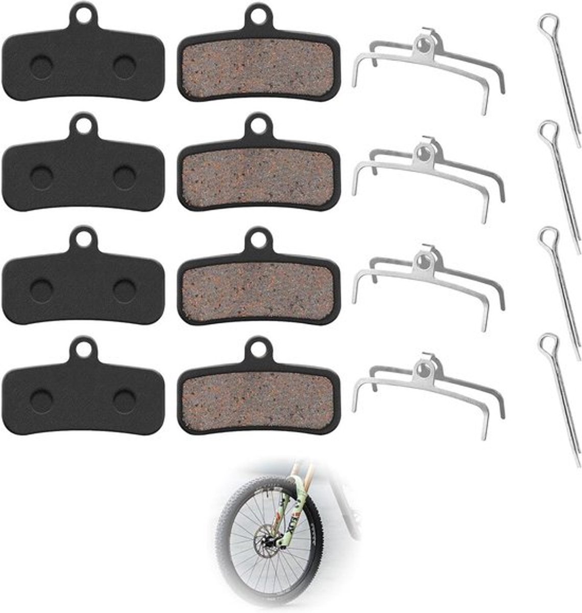 Fietsremblokken voor Shimano D03s D02s Saint Br-M810 Br-M820 Deore Xt Br-M8020 Br-M8120 Zee Br-M640 XTR Br-M9120 Tektro Hd E725 M735 M745 M777 50 trp Sl - Set van 4 paren