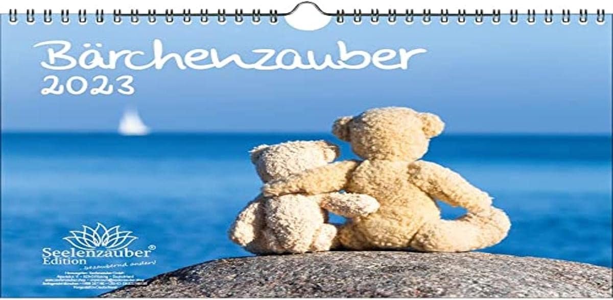 SnelShoppen - Wandkalender A4 2023 - Teddy en Beer - Internationale Feestdagen - Min. 250 gsm Papier - Perfect voor Thuis en Kantoor