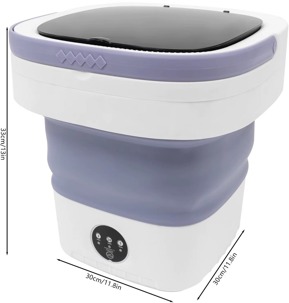 JOYNEXTBUY - Opvouwbare Mini Wasmachine 12L - Draagbare Reiswasmachine - 3 Wasprogramma's - Voor Camping, Babykleding en Ondergoed