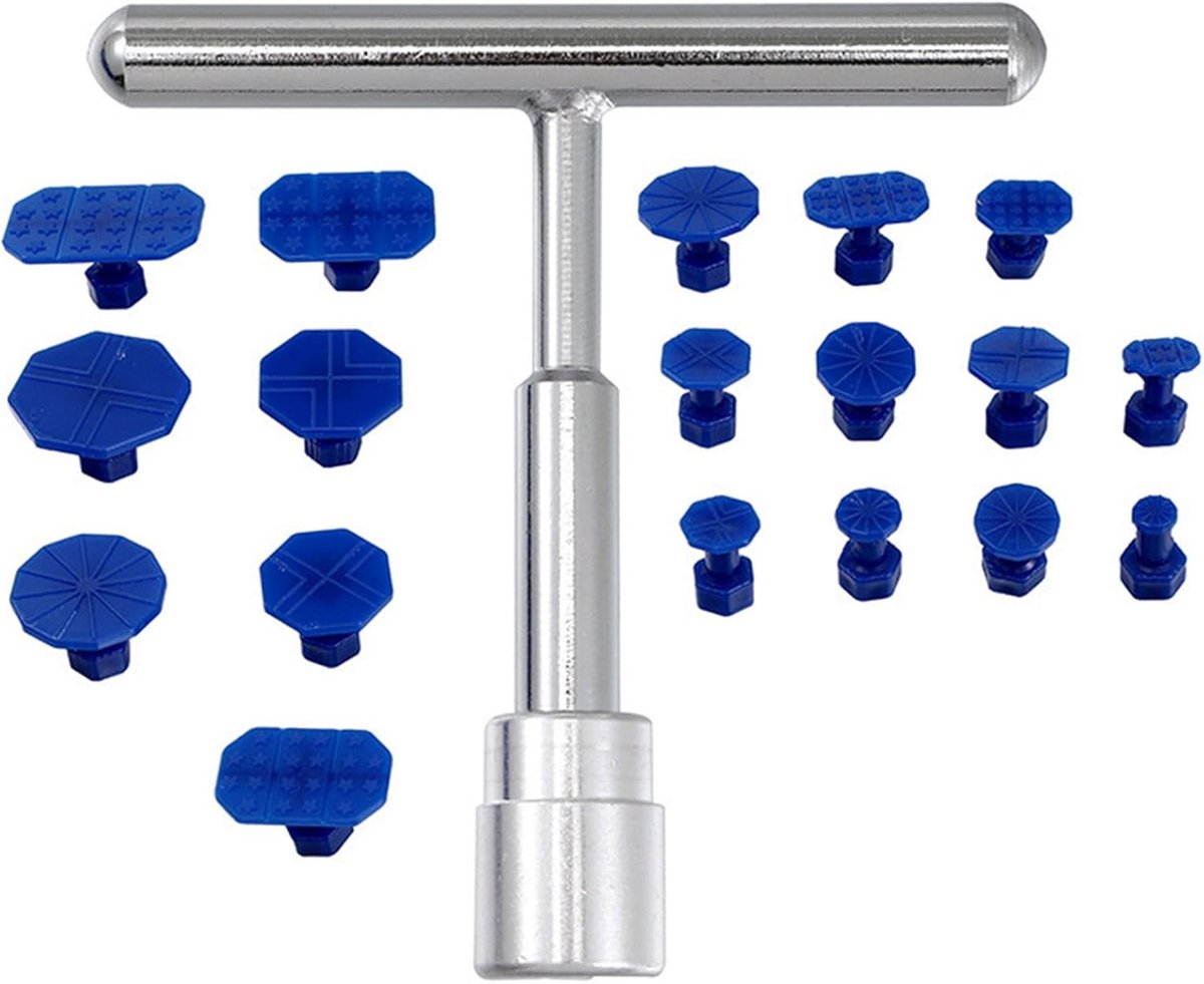 SnelShoppen - Dent Repair Kit - Professionele Dentschade Reparatieset met T-vormige Bar en 18 Rubber Trek Lussen - Eenvoudig en Ergonomisch - Perfect