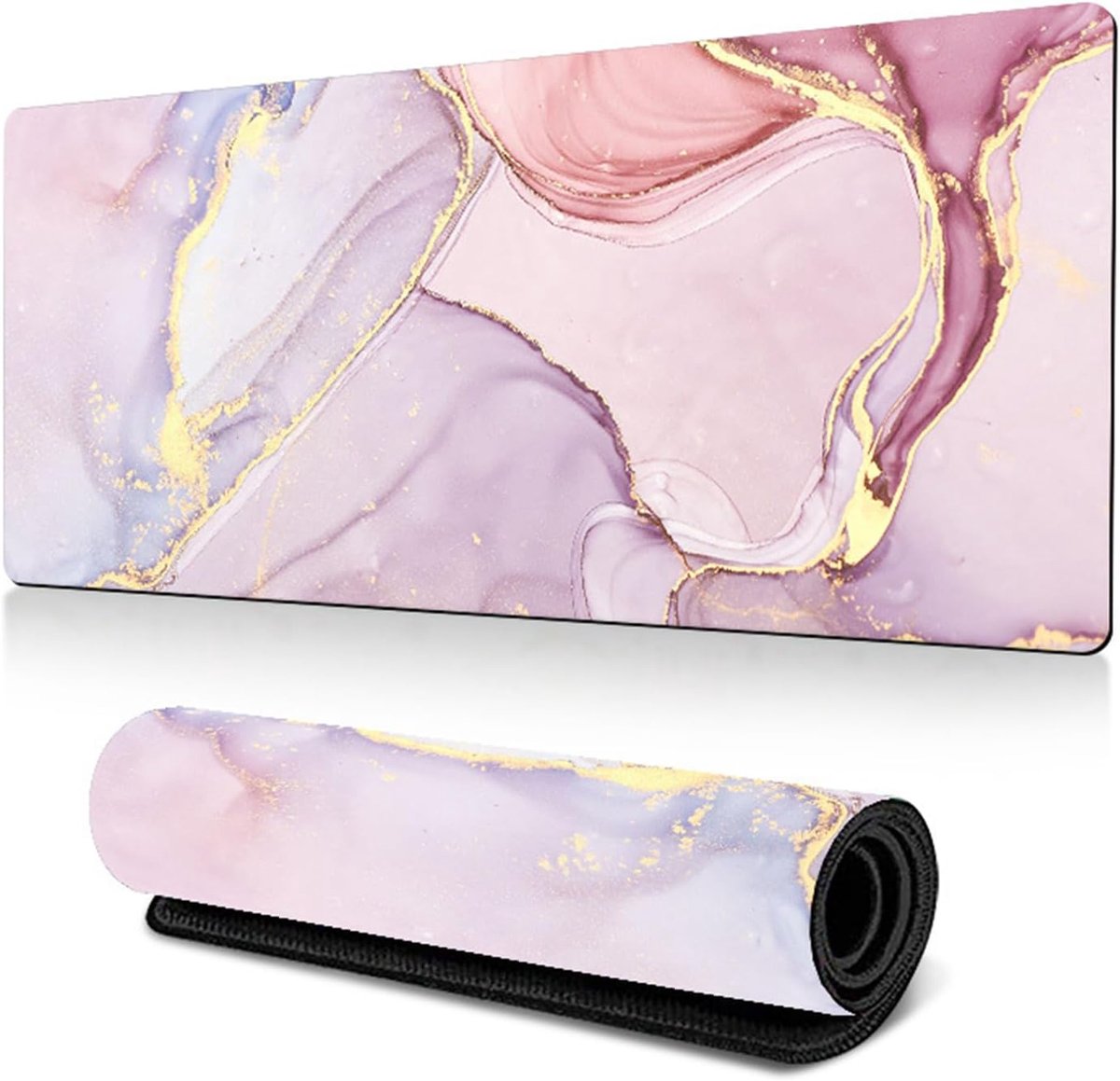 SnelShoppen - Desk Pad - Non-Slip Muismat voor Gaming - Bescherming Desk Cover 80x30 cm - Duurzaam PVC Leer - Roze Kleur - Ideaal voor Thuis en Kantoo