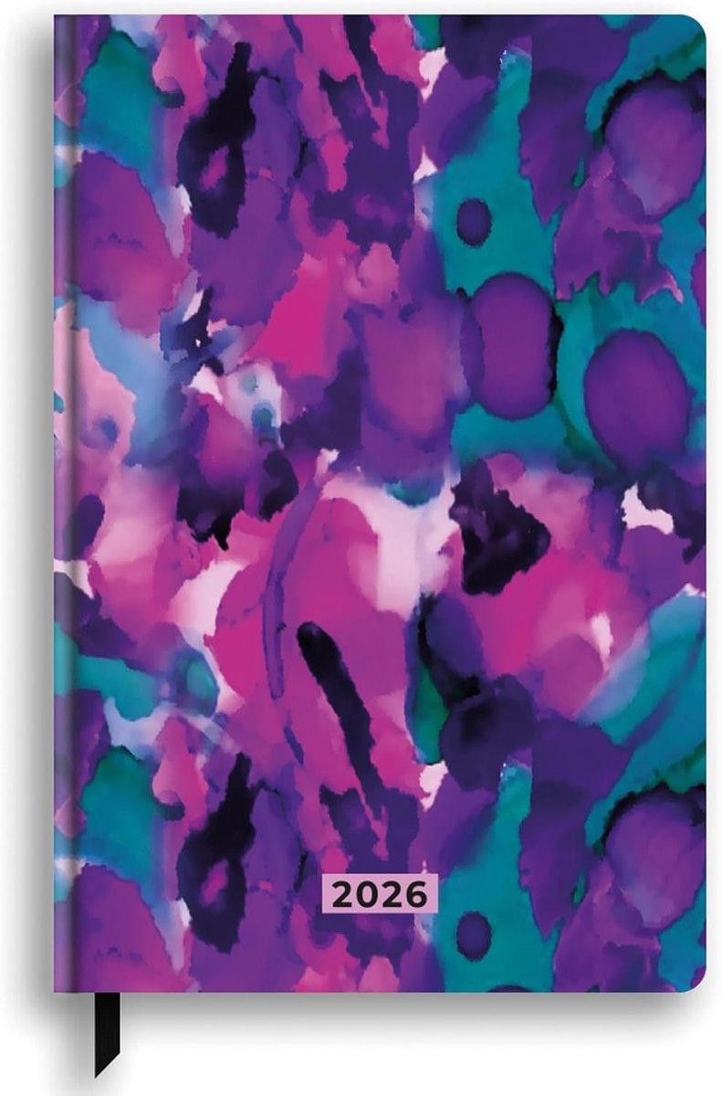 SnelShoppen - Day Calendar 2026 M - 12 Maanden Fantasize - 12x18 cm - Softcover van Karton - Inclusief Vouwzak en Bookmark - Perfect voor Plannen en O