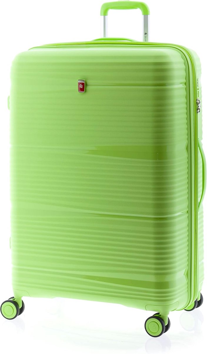 SnelShoppen - Grote koffer 110L, Uitbreidbaar, 4D-wielen, Robuuste Polypropyleen, Rosa Roja, 76 cm, Reiskoffer voor Vakantie en Weekendje Weg