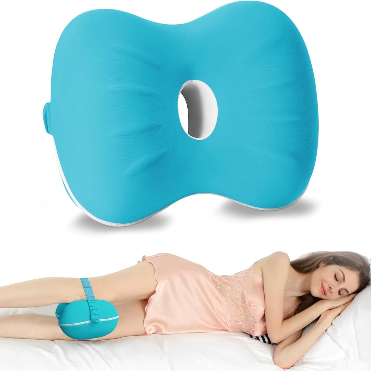SnelShoppen - Ergonomische Leg Pillow, Orthopedisch Memory Foam Kussen, Ondersteuning voor Slaapkwaliteit, Ideaal voor Rug- en Beenpijn, Zacht en Adem