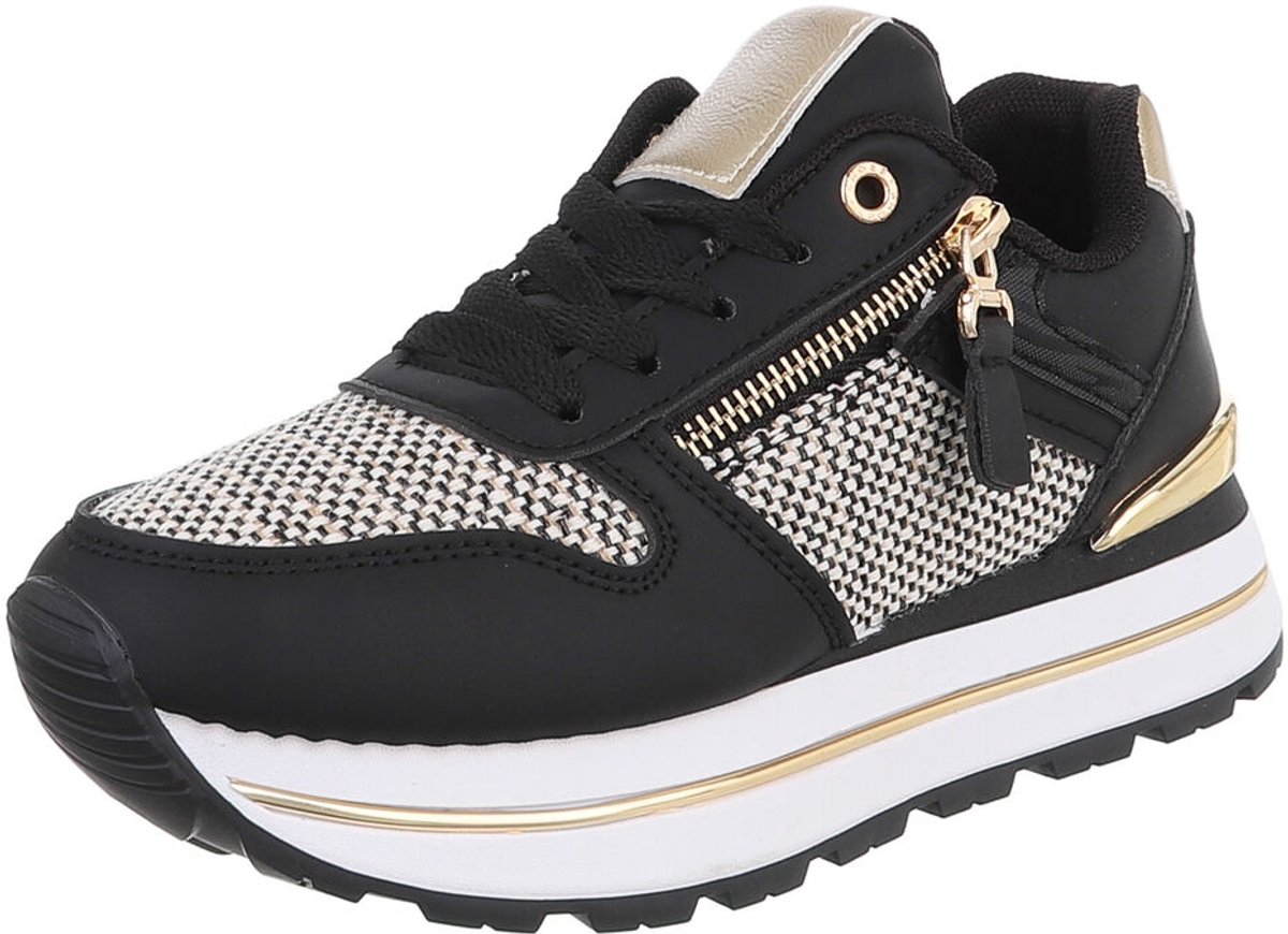 Sneaker - Vetersluiting en rits - Dames Mt:37