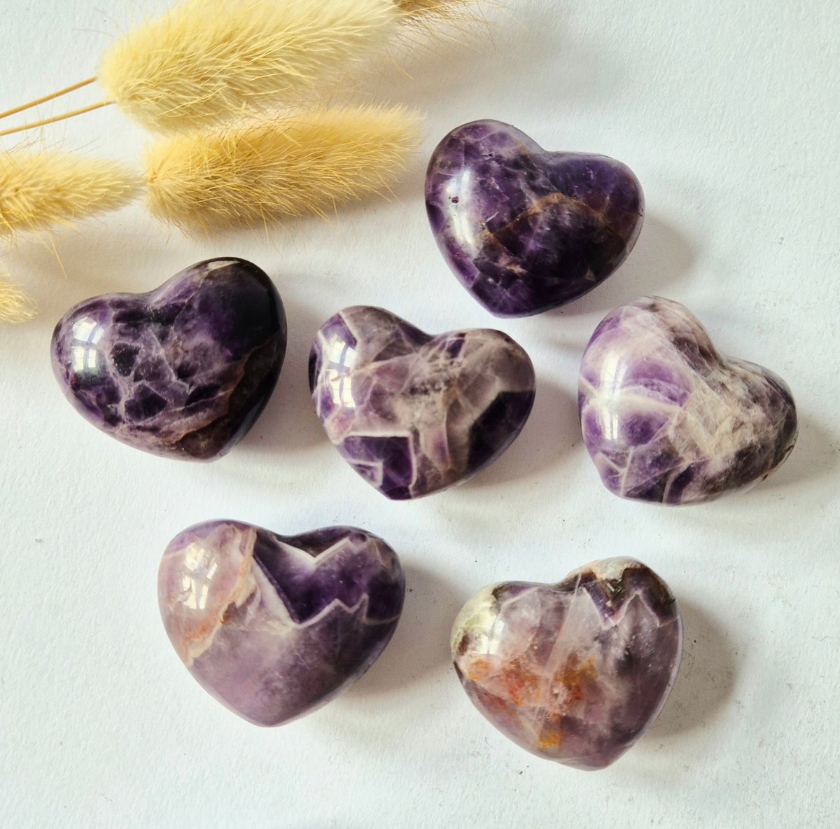Edelsteen Bol Hartje Zaksteen 3-4cm – Amethist