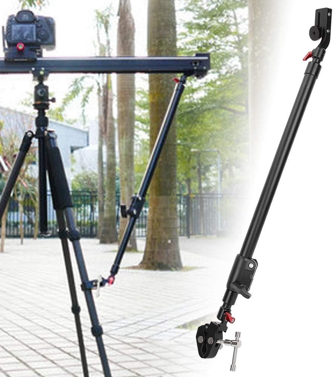 Camera Charger Stabilizer met Verstelbare Tripod, Vouwbare Aluminium Slider voor Video-opnames, Draagbaar en Lichtgewicht voor Professionele Fotografie