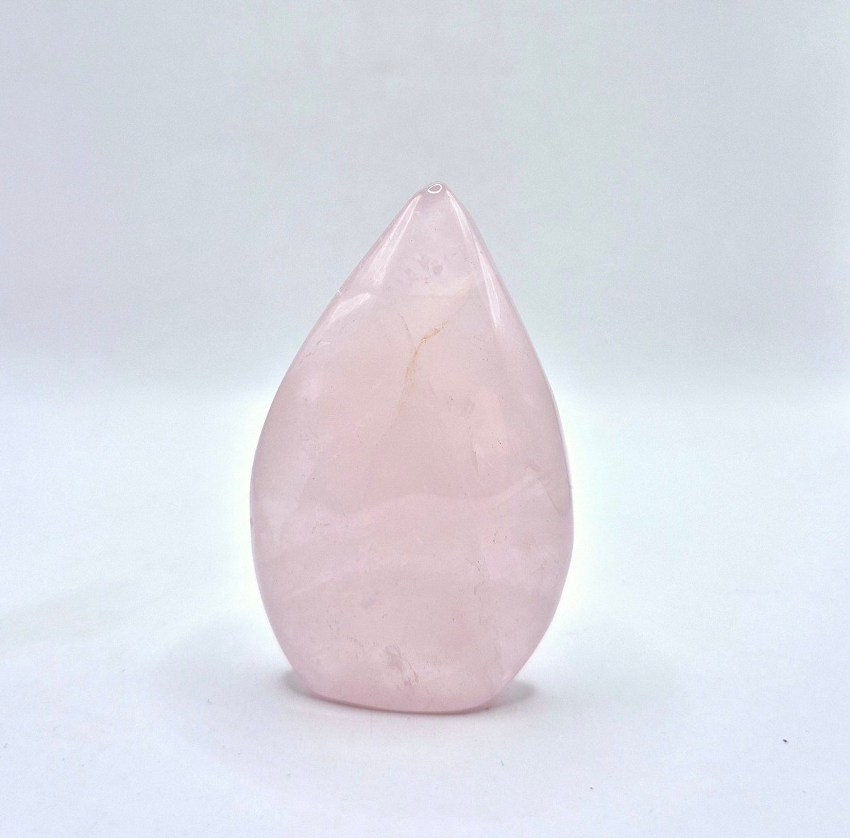 Rozenkwarts - Druppelvormige Drop Staande Edelsteen Kristal Flame Rose Quartz