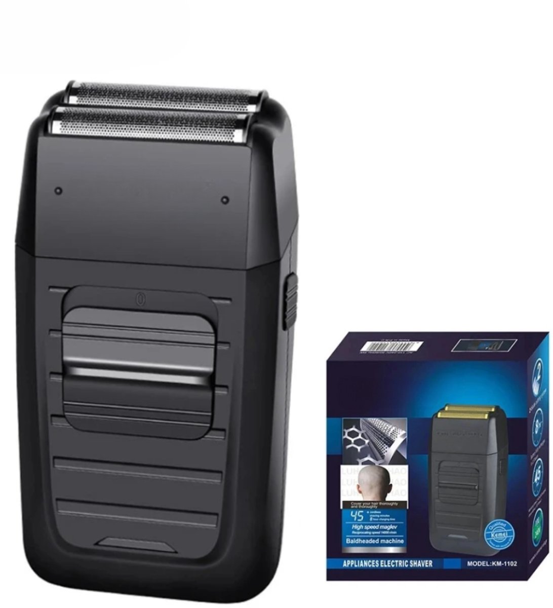 YASATI Foil Shaver Dubbel - Geïntegreerde Bakkenbaard Trimmer - Blade Elektrisch Shaver - Hoofd Kaal - Compact - Draadloos & Oplaadbaar
