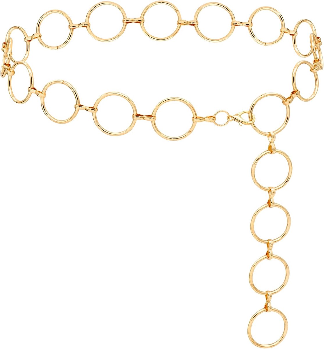 Metalen Taille Ketting voor Vrouwen Chunky Belly Link Chain Belt voor