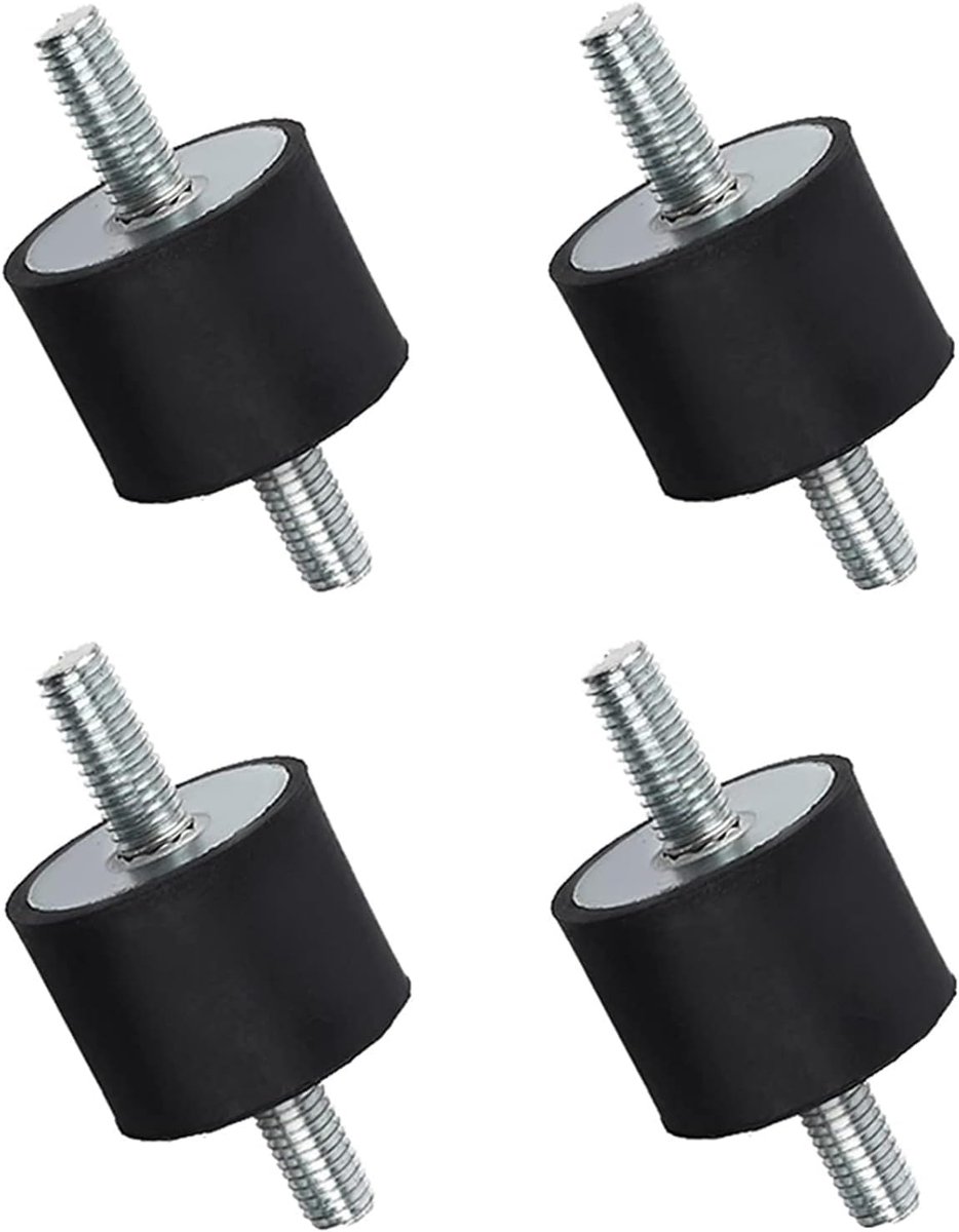 4 stuks M10 x 25 rubberen buffer trilisolator, luchtcompressorpomp