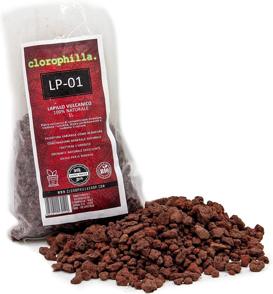 Tuinsteen 1 liter - Vulkaan lapillo - Natuurlijke decoratie - Ideaal voor planten en aquaria - SnelShoppen
