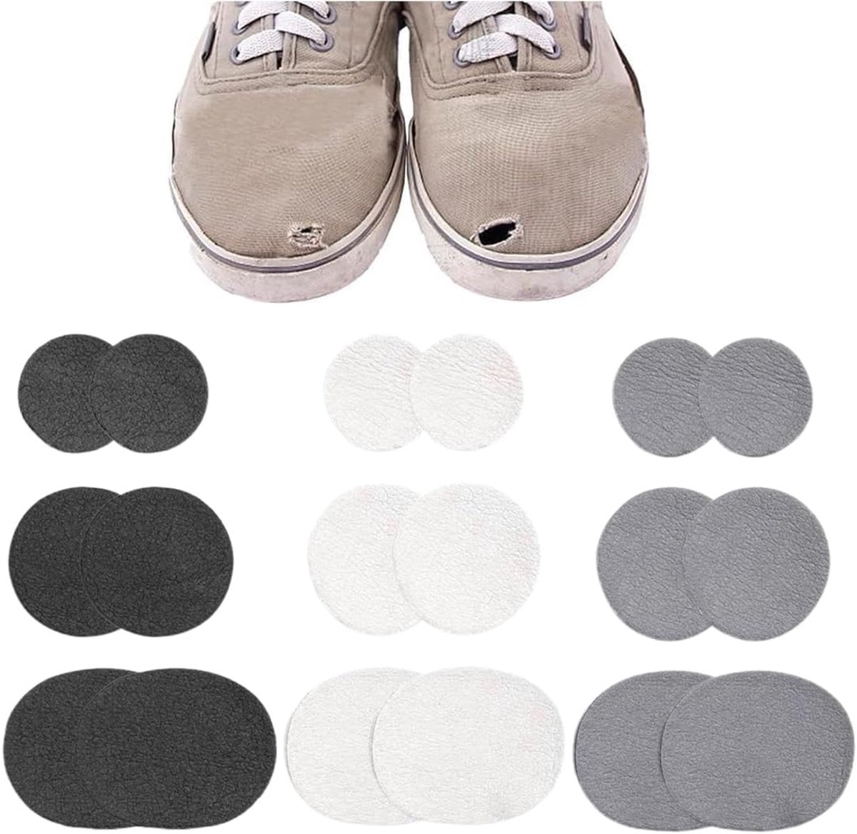 18 stuks reparatiepleisters voor schoenen, patches voor hakken