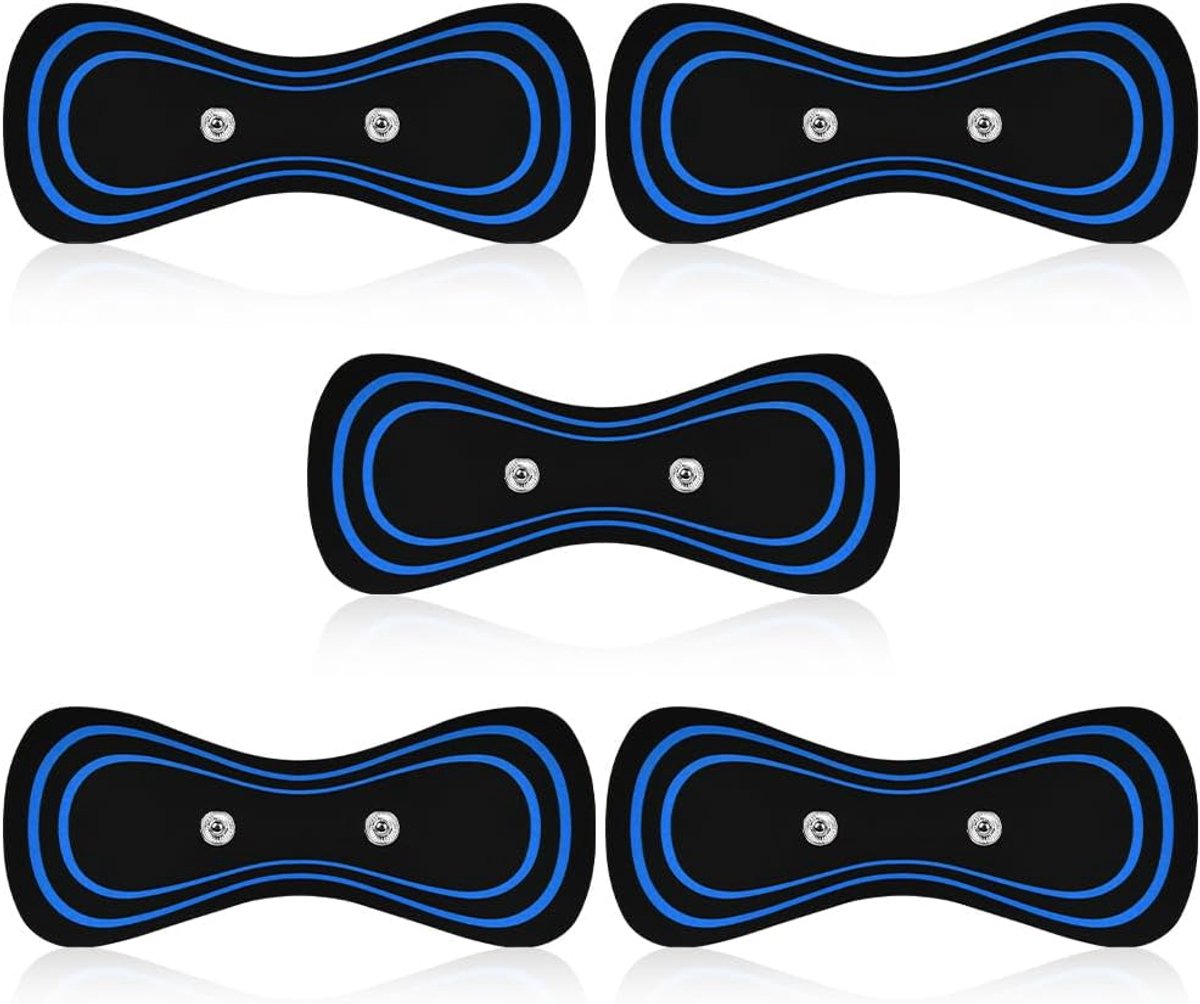 Elektrisch schoudermassageapparaat, 5 stuks, massagekussen, mini-spierpijnmassageapparaat, EMS, draagbaar, cervicaal massageapparaat, voor nek, rug, benen, knie en spieren