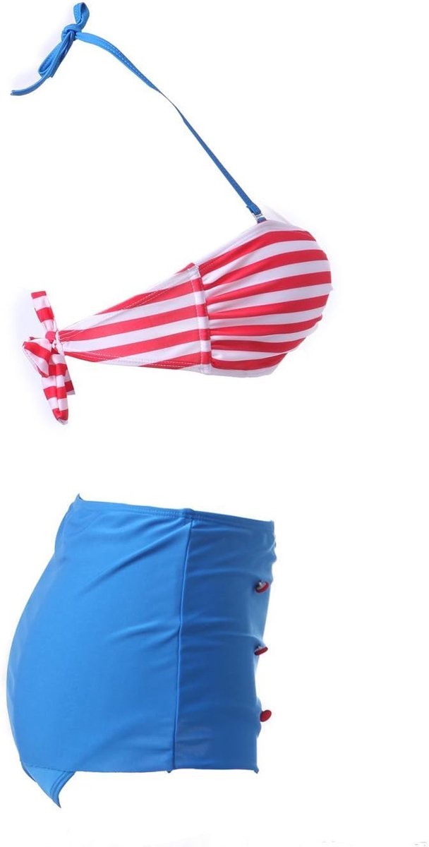 Vintage jaren '50 pin-up girl rockabilly hoge taille retro bikini