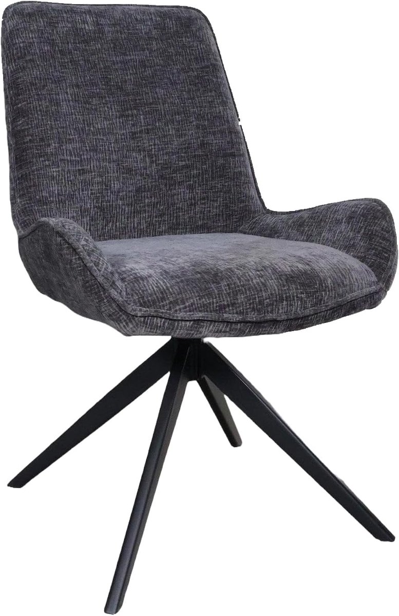 Eetstoel draaibaar zwart - moderne stijl - eenvoudig te monteren - perfect voor elke eetkamer - ShopVlot