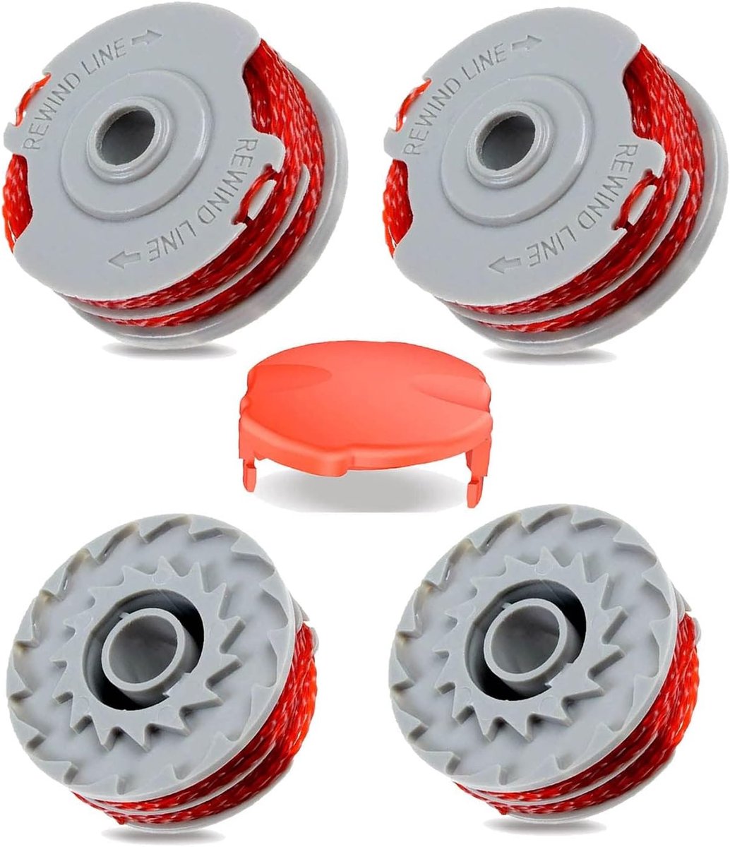 4 stuks trimmerspoel compatibel met Flymo Fly021 513937190, dubbele