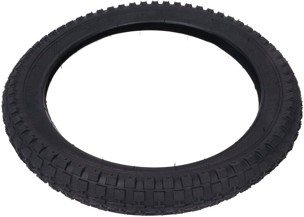 Kinderen Buitenband - Fietsband Kinder - Veilig Fietsen - Vierkant Patroon - 12x2.4 inch - Zwart