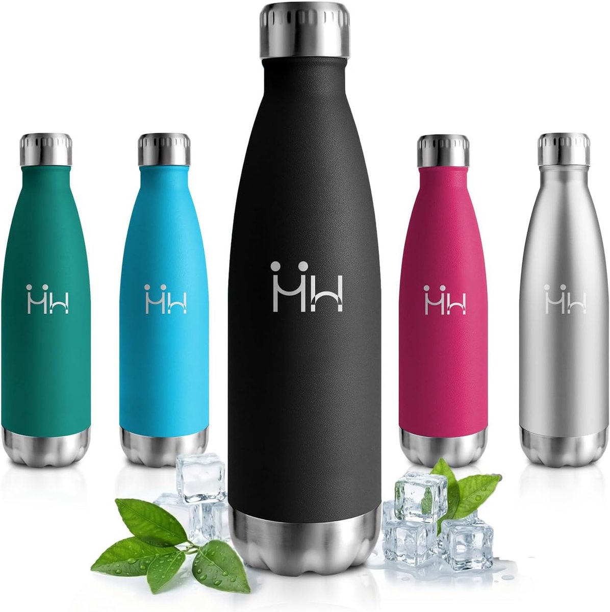 Drinkfles 500 ml - dubbelwandig roestvrij staal - BPA-vrij - ideaal voor school - ShopVlot