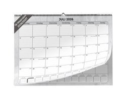 Systemyze Maandkalender Ophangbaar 2026/2027 - 18 Maanden - Wandkalender - Maandplanner - Familieplanner - Weeknummers - Feestdagen - Ophangbaar - juli 2026 t/m december 2027