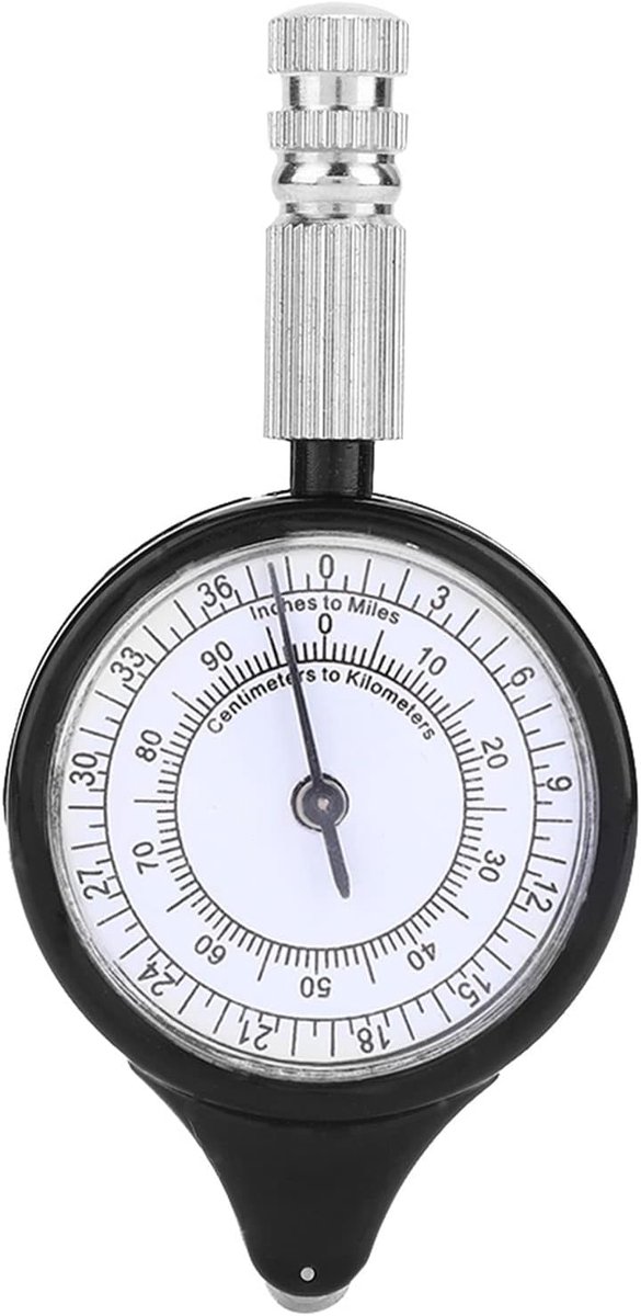 kaart afstandsmeetgereedschap + Mini outdoor kaart afstandsmeter calculator metalen wiel kaart plattegrond gereedschap hiking kaart kilometerteller, multifunctionele kilometertelle