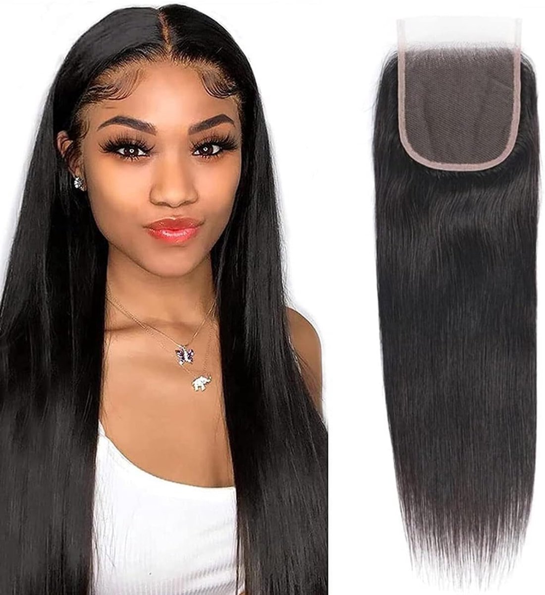 4x4 Hd Lace Closure Straight Human Hair Brazilian Virgin Human Hair