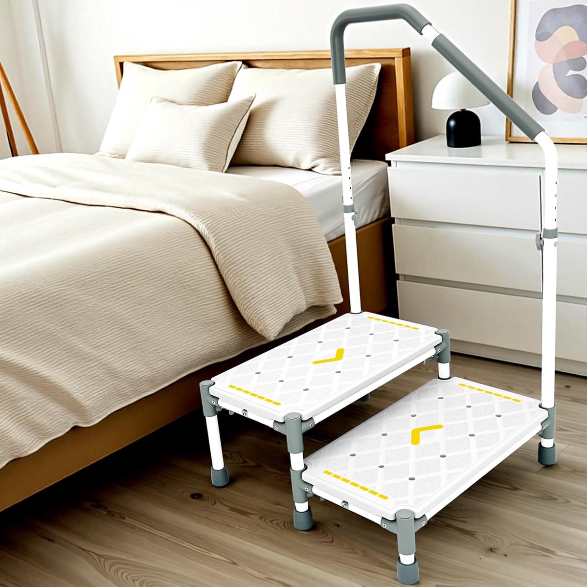 Tredemmer Extra Lang 56 cm - Verstelbare Handgreep - Nachtverlichting - Voor Senioren en Volwassenen - ShopVlot