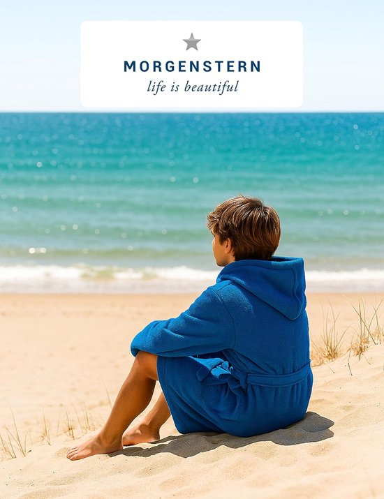 Badjas Kinderen Tieners 100 Katoen Capuchon Badstof — afbeelding 5
