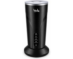 Melkopschuimer - Melkklopper Opschuimer - Koffie Maken - PFAS-vrije antikleeflaag - 10.5 cm breed - Zwart