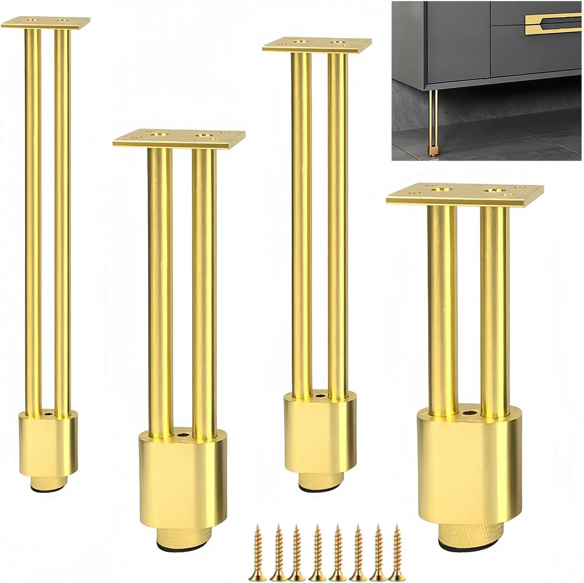 Poten van gelegeerd aluminium, reservepoten van metaal voor tafel