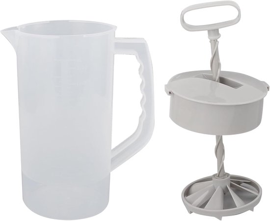 Handmatige Sapcentrifuge - Blender Vruchtensap Maker - Gezond Sap Maken - Grote Capaciteit - 2000 ml - Wit — afbeelding 5