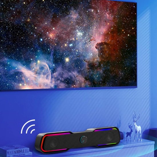 Soundbar Bluetooth - TV Speaker - Films Kijken - 3D Surround Sound - 2.0 Channel - Zwart — afbeelding 4