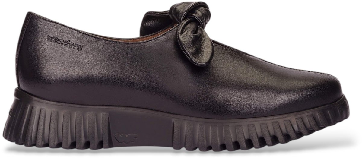 Wonders Mocassins van Velv zwart leer