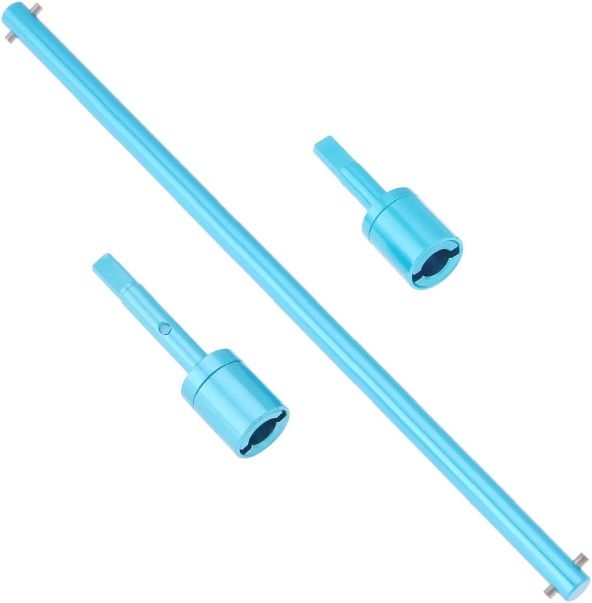 1 set 1/10, plat model, sportwagen, aandrijfas van aluminium en reserveafdichtingsset, compatibel met Tami-ya 1/10 TT-01 TT-02 op afstand bestuurde auto