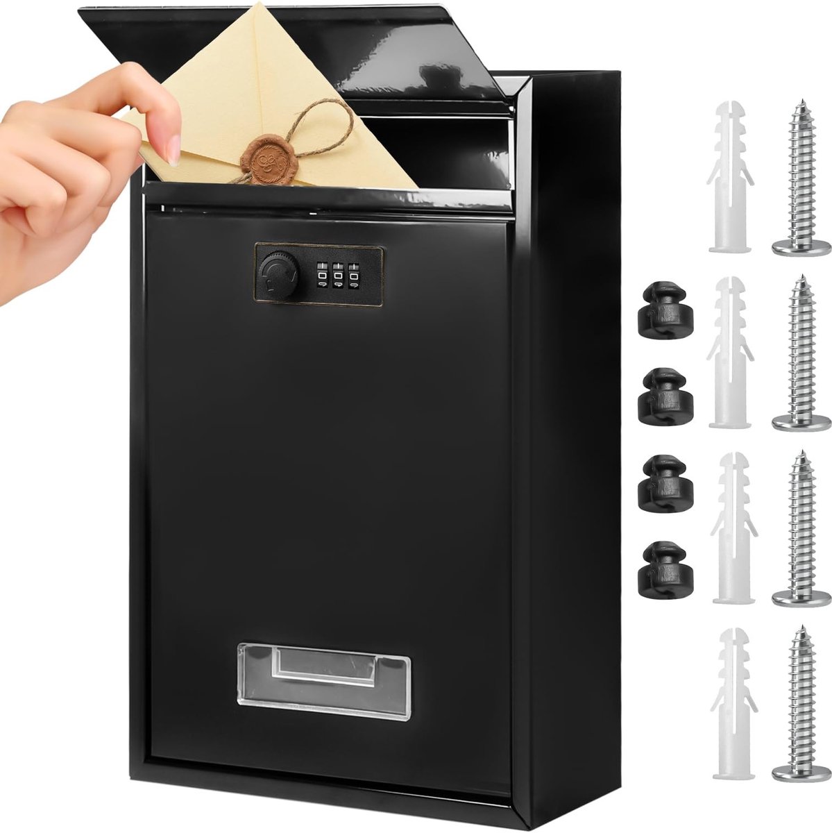 Omgoods - Wandmontage Briefbox - Grote Briefbus met Combinatieslot