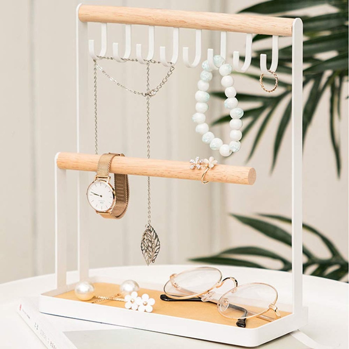 Omgoods - Sieradenstandaard met Lades - Organizer voor Kettingen, Armbanden en Ringen