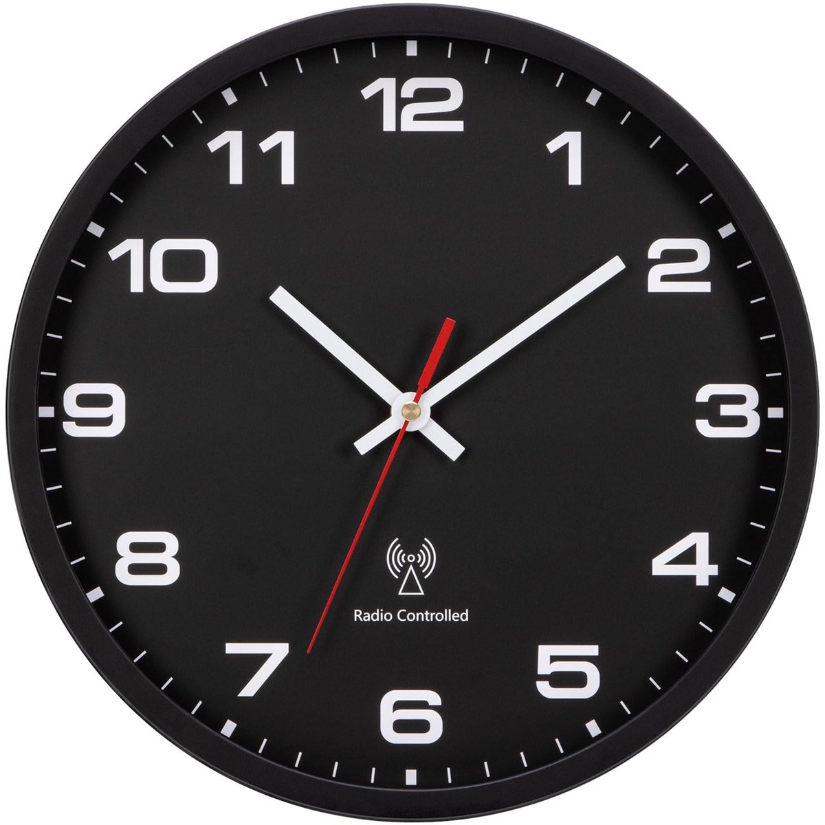 Omgoods - Radio Wandklok Met Temperatuurweergave 25 cm
