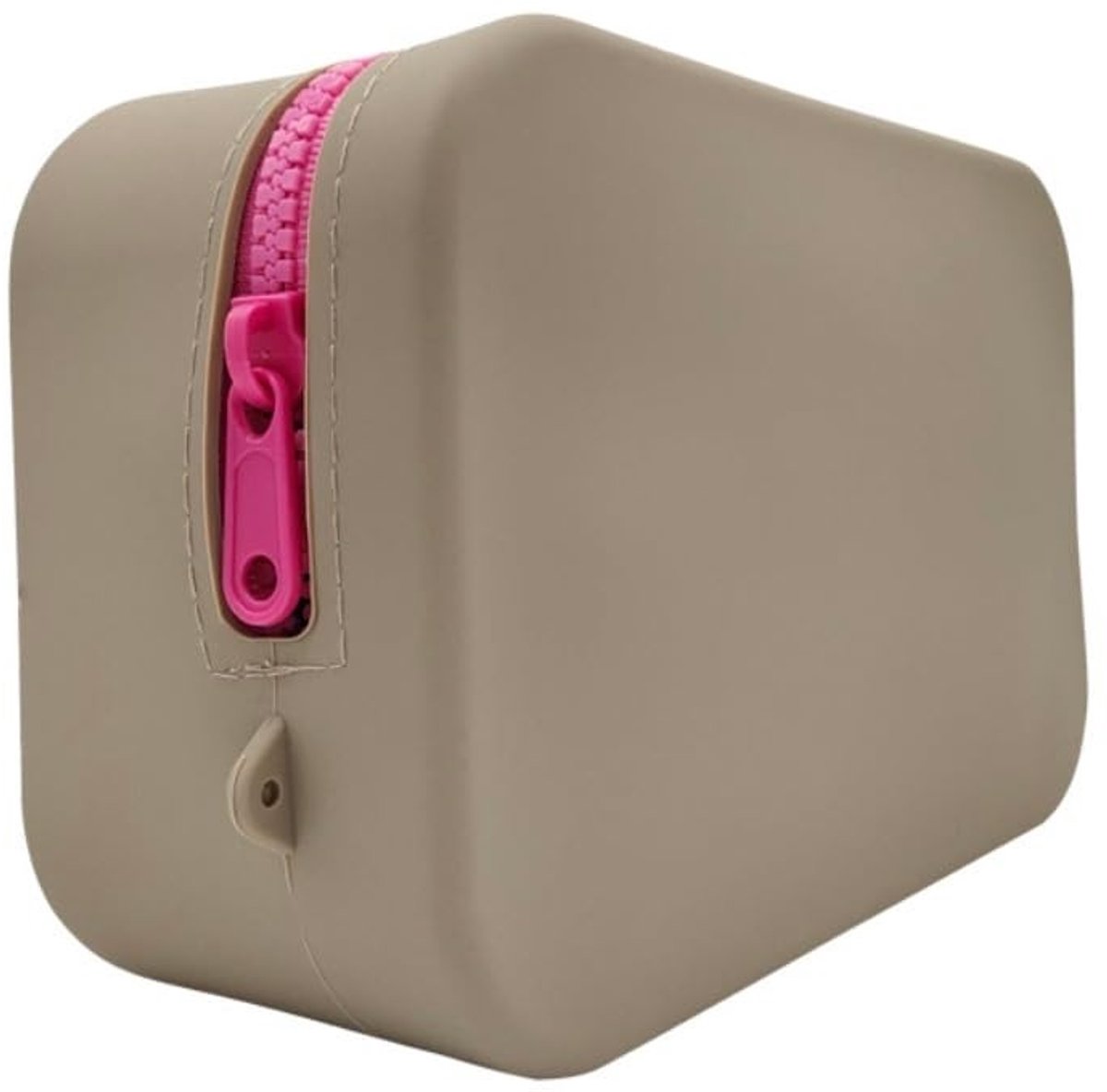 Omgoods - Grote Silicone Makeup Bag voor Reizen - Zachte Cosmetica Organizer, Bruin