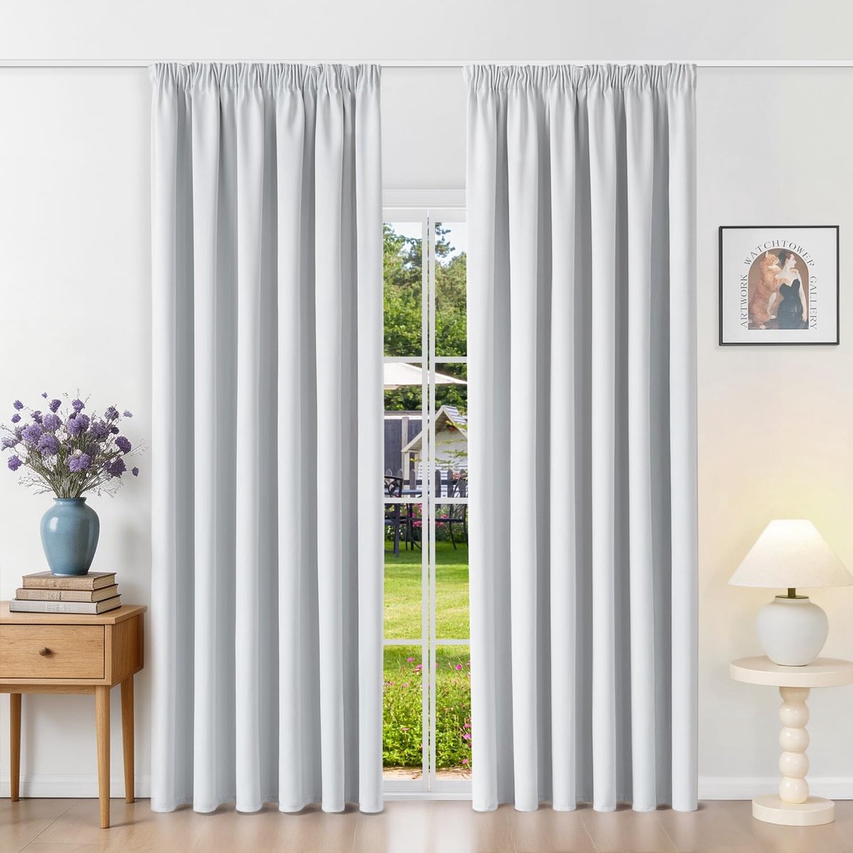 Omgoods - Thermische Blackout Gordijnen Set van 2 - 200 x 245 cm - Grijs