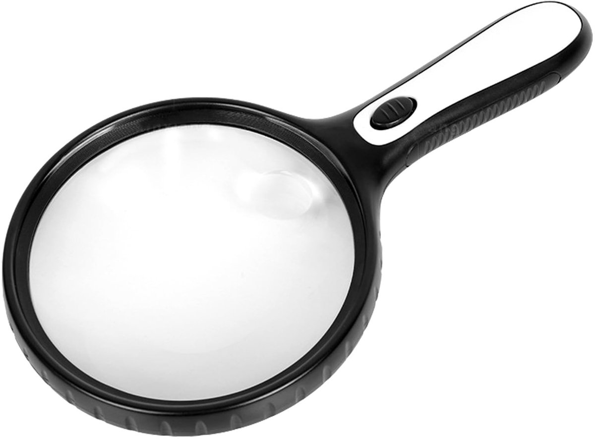 Omgoods - Vergrootglas Met 4 LED's - Dubbele Vergroting Voor Lezen En Hobby's