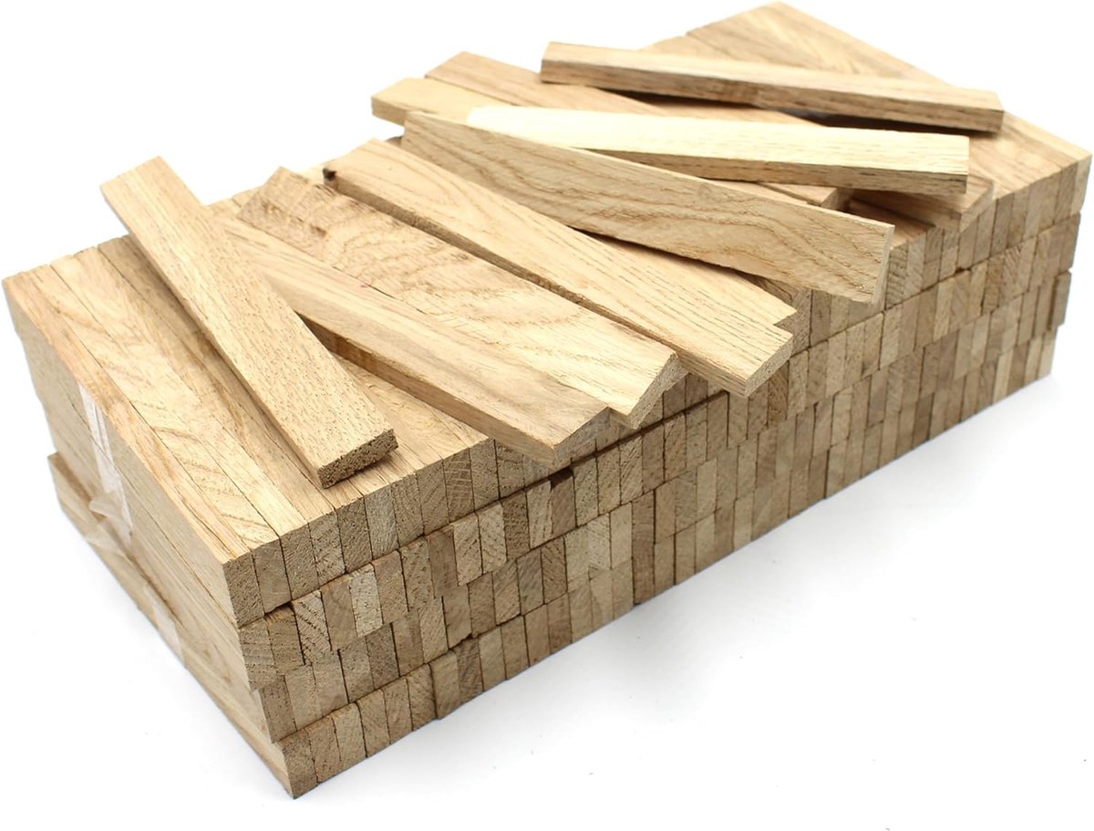 Houten lijsten 22x8x160mm eik losse knutselblokken voor het knutselen knutselstokken houten lijst (40)